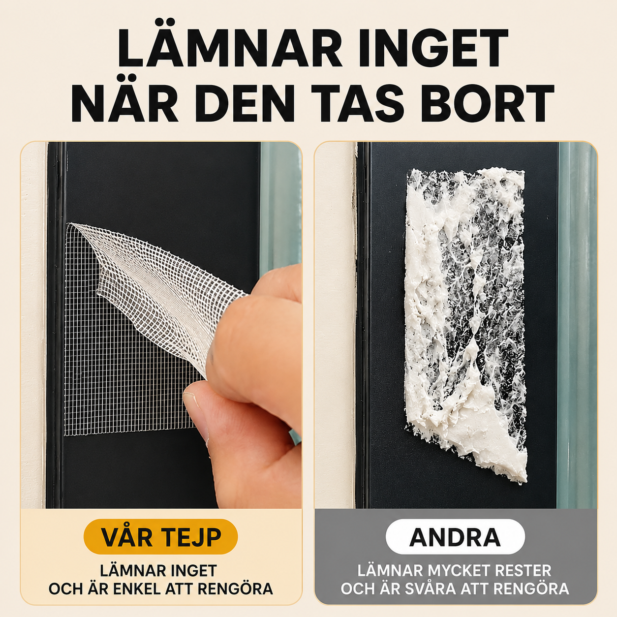 StrataGrip™ | Fäster på Alla Ytor Utan Limrester