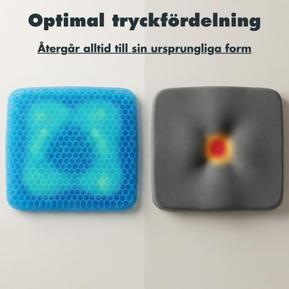 Flow Sit™| Ergonomisk Gelkudde för Rygg, Höft & Bättre Sittkomfort
