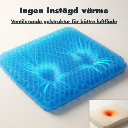 Flow Sit™| Ergonomisk Gelkudde för Rygg, Höft & Bättre Sittkomfort