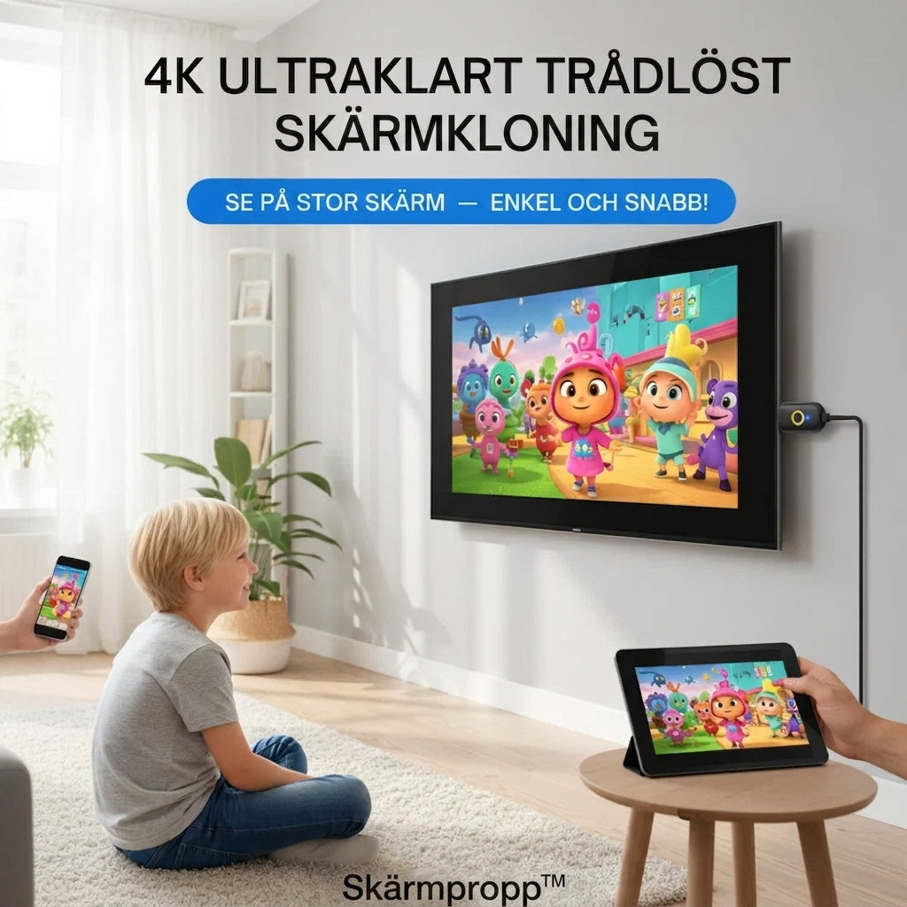 Skärmpropp™ | Större skärmupplevelser utan Wi-Fi eller krångel