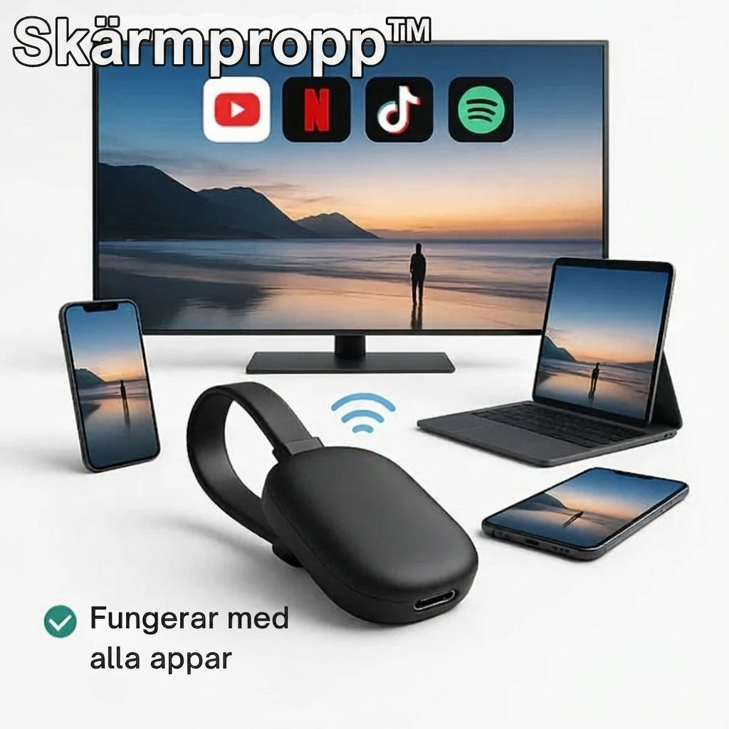 Skärmpropp™ | Större skärmupplevelser utan Wi-Fi eller krångel