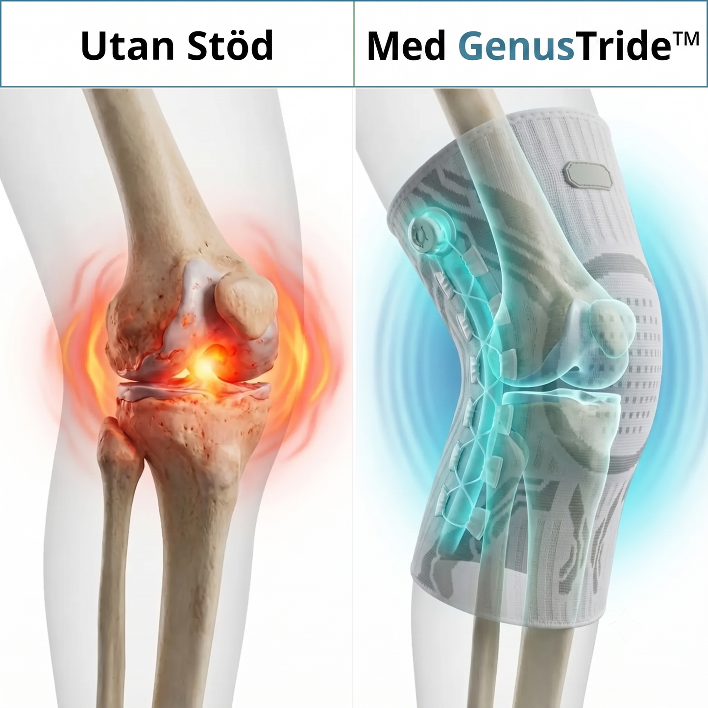 Genustride™ | Justerbart Knästöd för Smärtfri Rörelse