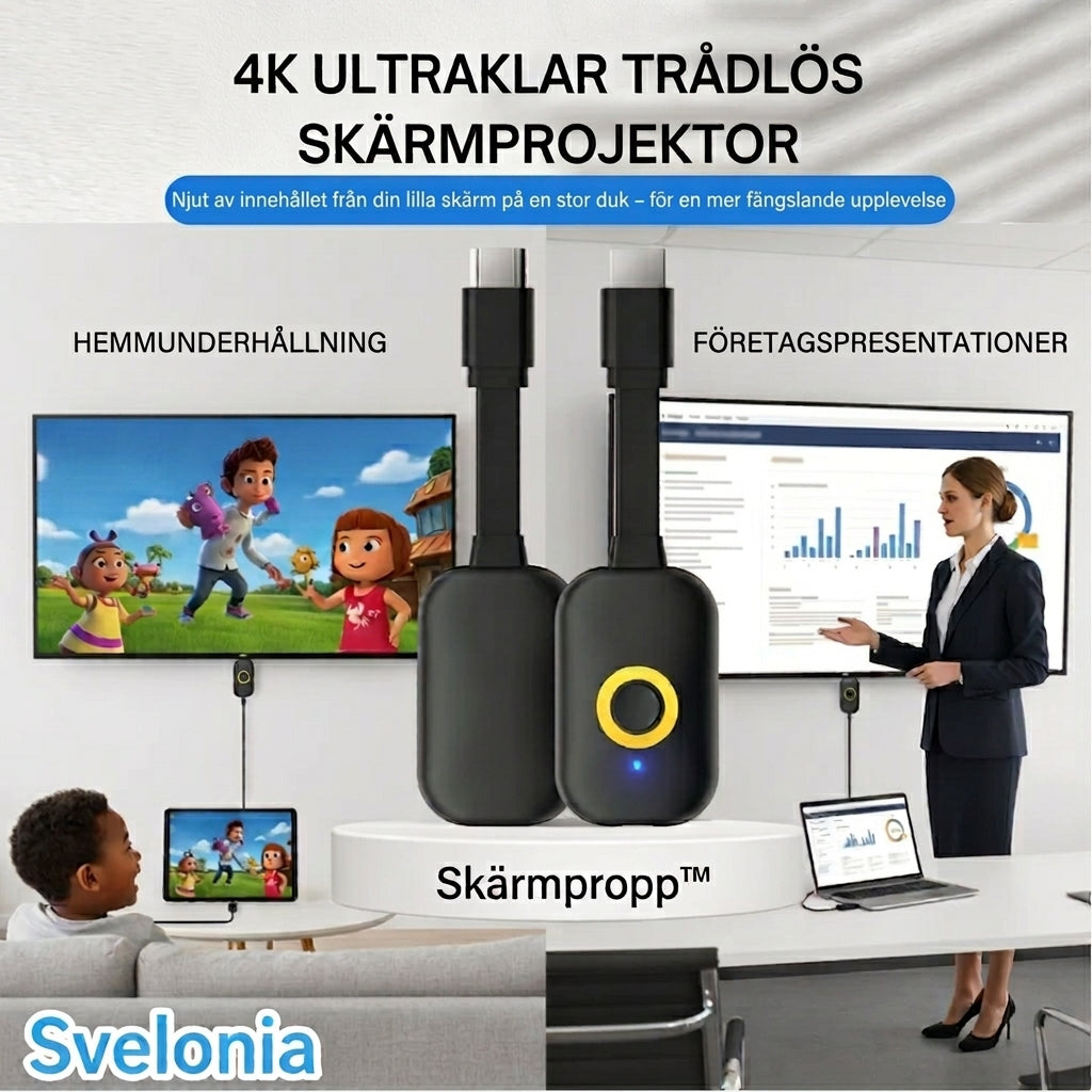 Skärmpropp™ | Större skärmupplevelser utan Wi-Fi eller krångel