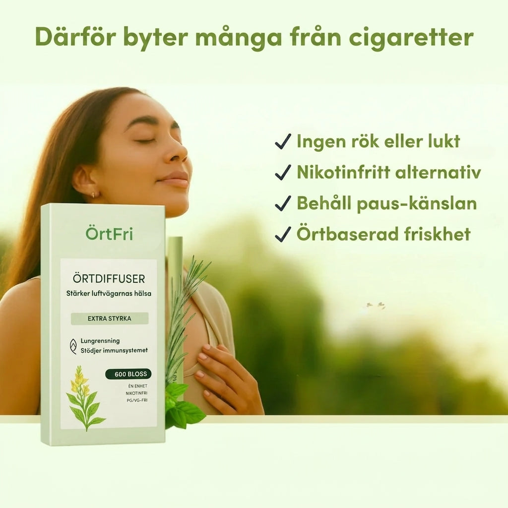 ÖrtFri™ | Sluta röka naturligt – 100% nikotinfri örtpinne