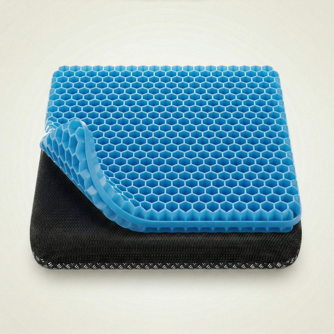 Flow Sit™| Ergonomisk Gelkudde för Rygg, Höft & Bättre Sittkomfort