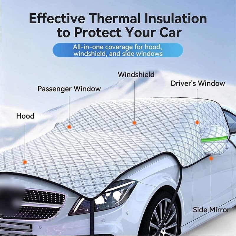 NordGuard™ ThermoShield | Reflekterande Vindrute- & Motorhuvsskydd för Alla Väder
