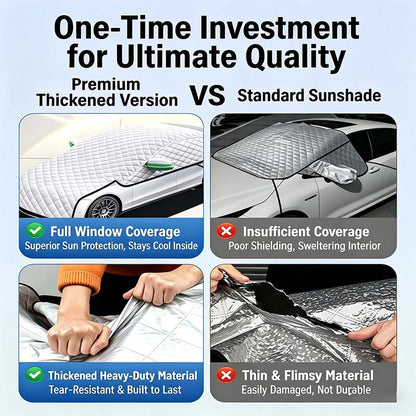 NordGuard™ ThermoShield | Reflekterande Vindrute- & Motorhuvsskydd för Alla Väder