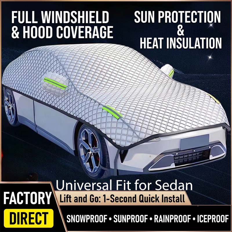NordGuard™ ThermoShield | Reflekterande Vindrute- & Motorhuvsskydd för Alla Väder
